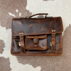 Buffalo Leather Kodak briefcase messanger bag